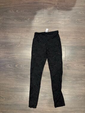 Missguided Black Sparkle Lace Leggings
